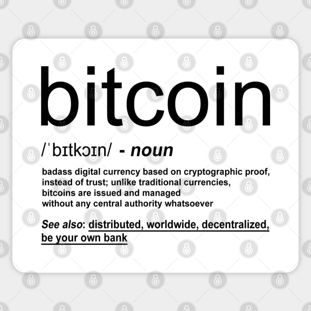 Bitcoin Definition Sticker by KsuAnn